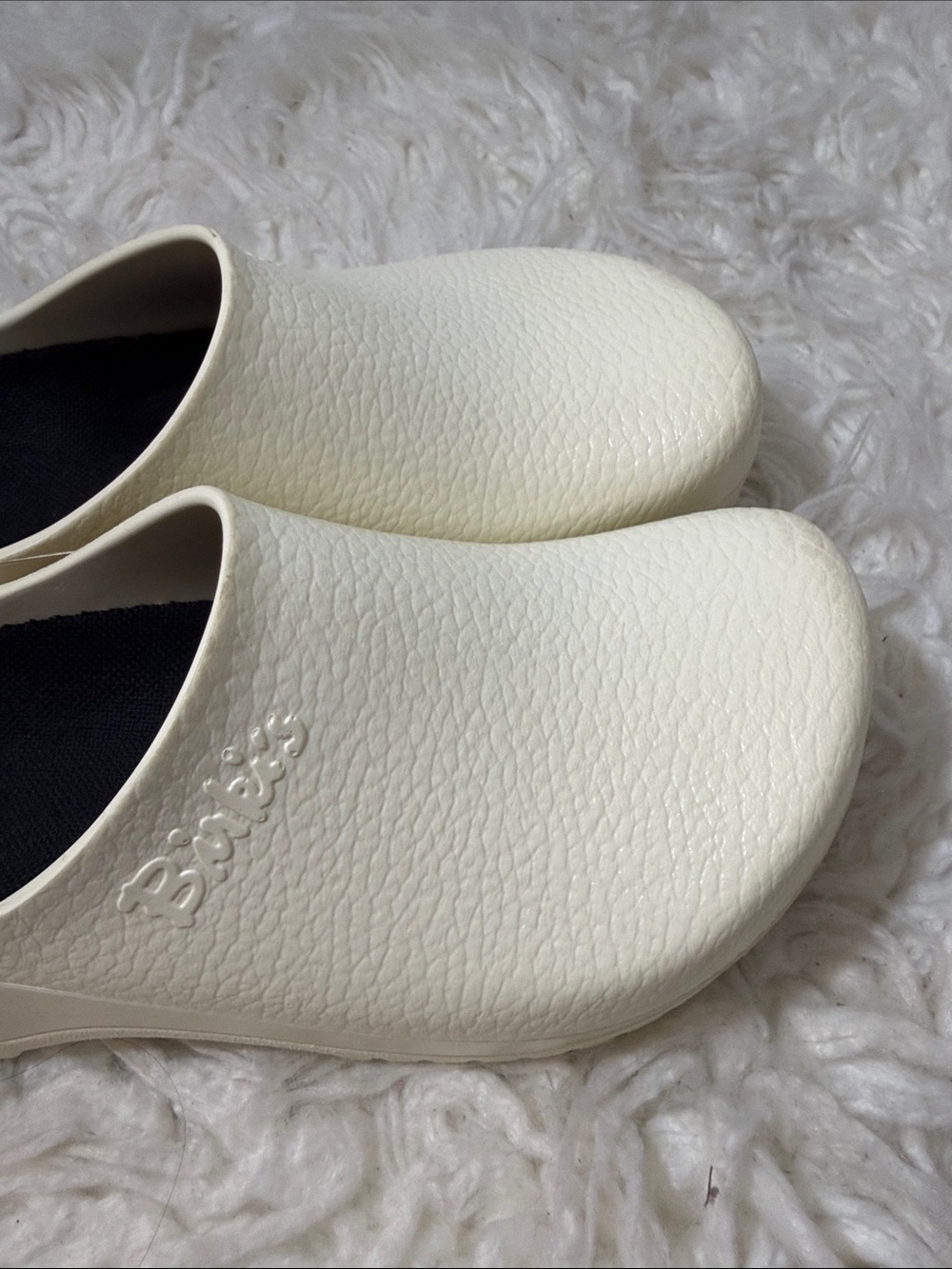 Birthday Birkis White Slip-On Clog Shoes size 6 to 7 - Picture 5 of 9